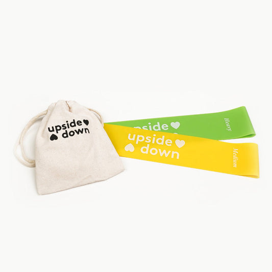 Set de benzi elastice de rezistenta pentru yoga & fitness, marca FeetUp®, din Latex natural, 3 niveluri de dificultate