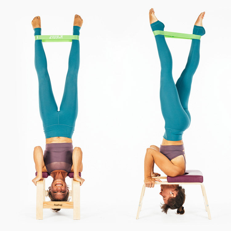 Set de benzi elastice de rezistenta pentru yoga & fitness, marca FeetUp®, din Latex natural, 3 niveluri de dificultate