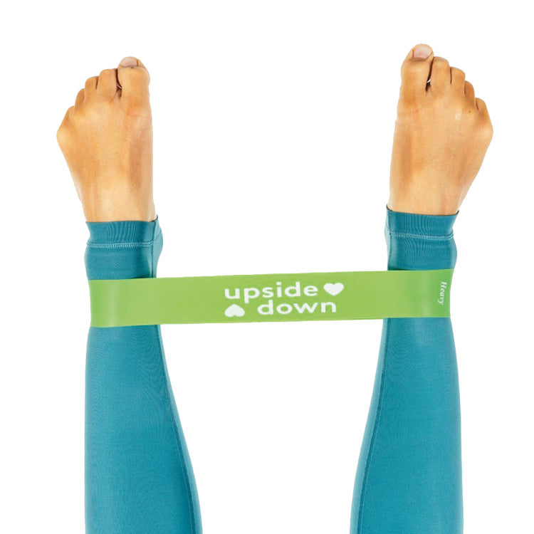 Set de benzi elastice de rezistenta pentru yoga & fitness, marca FeetUp®, din Latex natural, 3 niveluri de dificultate
