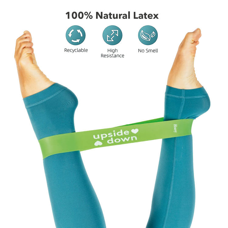 Set de benzi elastice de rezistenta pentru yoga & fitness, marca FeetUp®, din Latex natural, 3 niveluri de dificultate