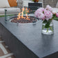 Fire Pit / Focar de lux - Masa de terasa sau gradina cu semineu integrat, pe GPL, model Metropolis 2025, beton + lava