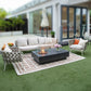 Fire Pit / Focar de lux - Masa de terasa sau gradina cu semineu integrat, pe GPL, model Metropolis 2025, beton + lava